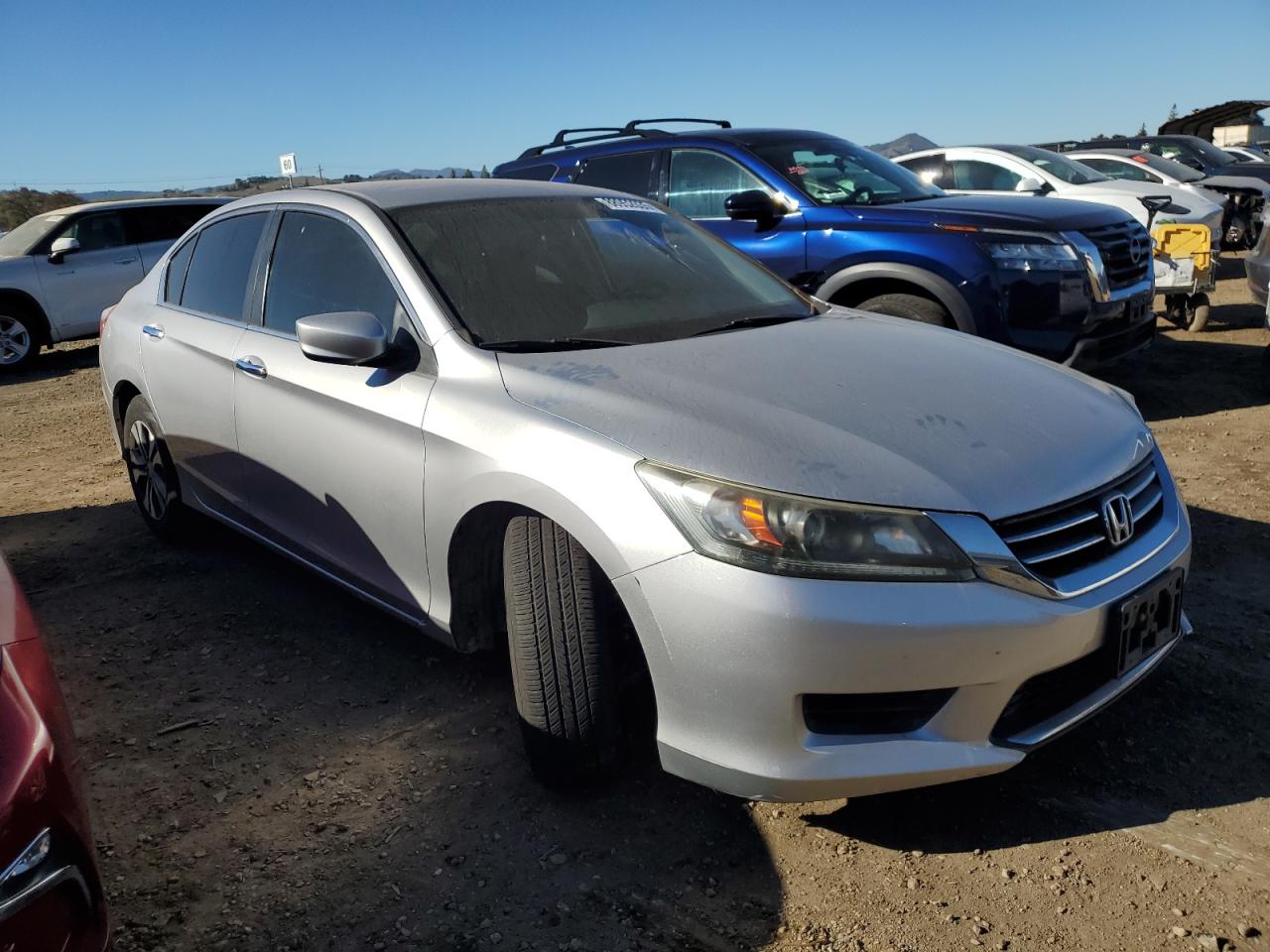 2014 Honda Accord VIN 1HGCR2F37EA009801 Copart auction photo, front end / side damage thumbnail 4