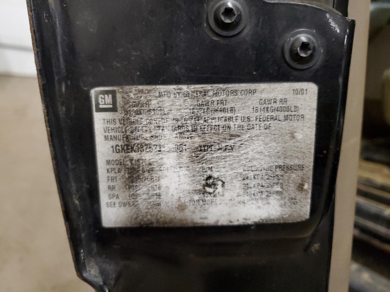 2002 GMC Yukon VIN 1GKEK13Z52J158061 Copart auction photo, front end damage thumbnail 13