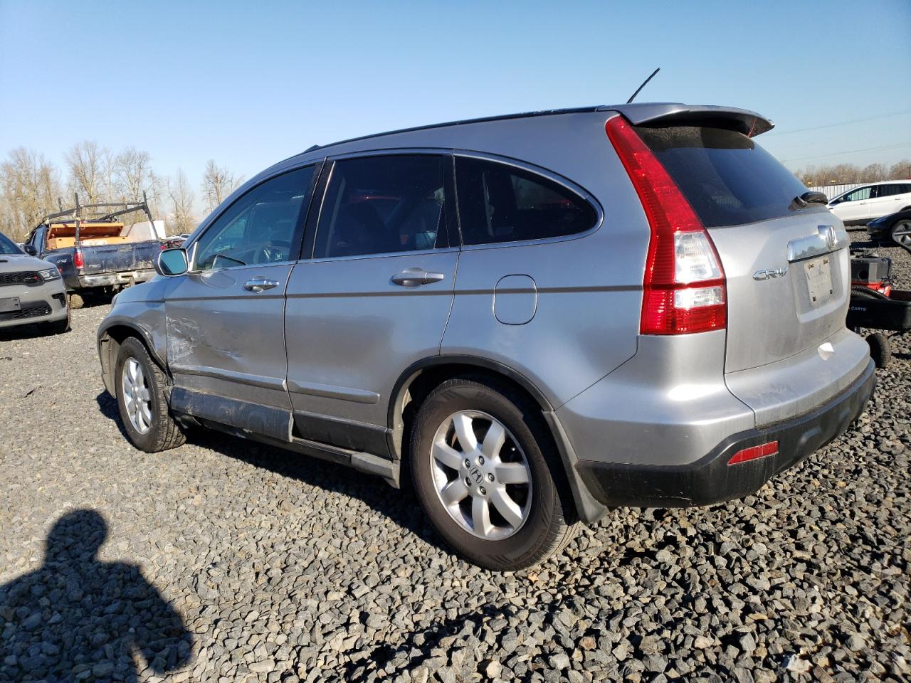 2007 Honda CR-V VIN JHLRE487X7C118781 Copart auction photo, side / front end damage thumbnail 2