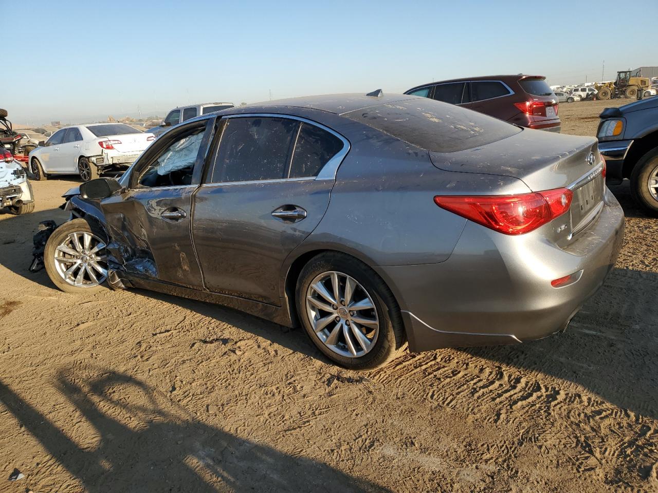 2016 Infiniti Q50 VIN JN1EV7AR1GM342933 Copart auction photo, front end / side damage thumbnail 2
