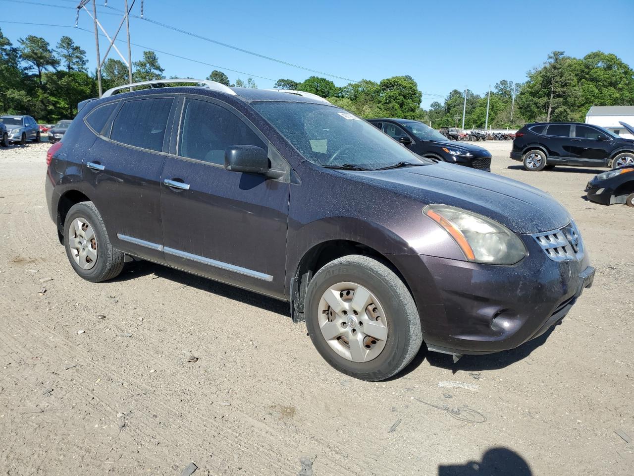 2015 Nissan Rogue VIN JN8AS5MV6FW755780 Copart auction photo, side damage thumbnail 4