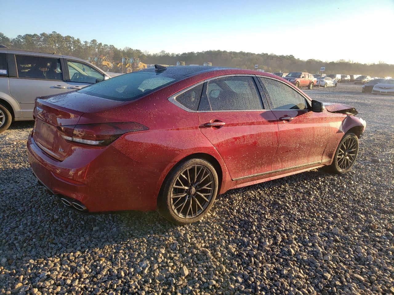 2020 Genesis G70 VIN KMTFN4JB1LU339187 Copart auction photo, front end damage thumbnail 3