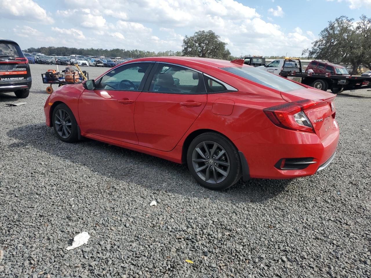 2020 Honda Civic VIN 2HGFC1F36LH680397 Copart auction photo, side damage thumbnail 2