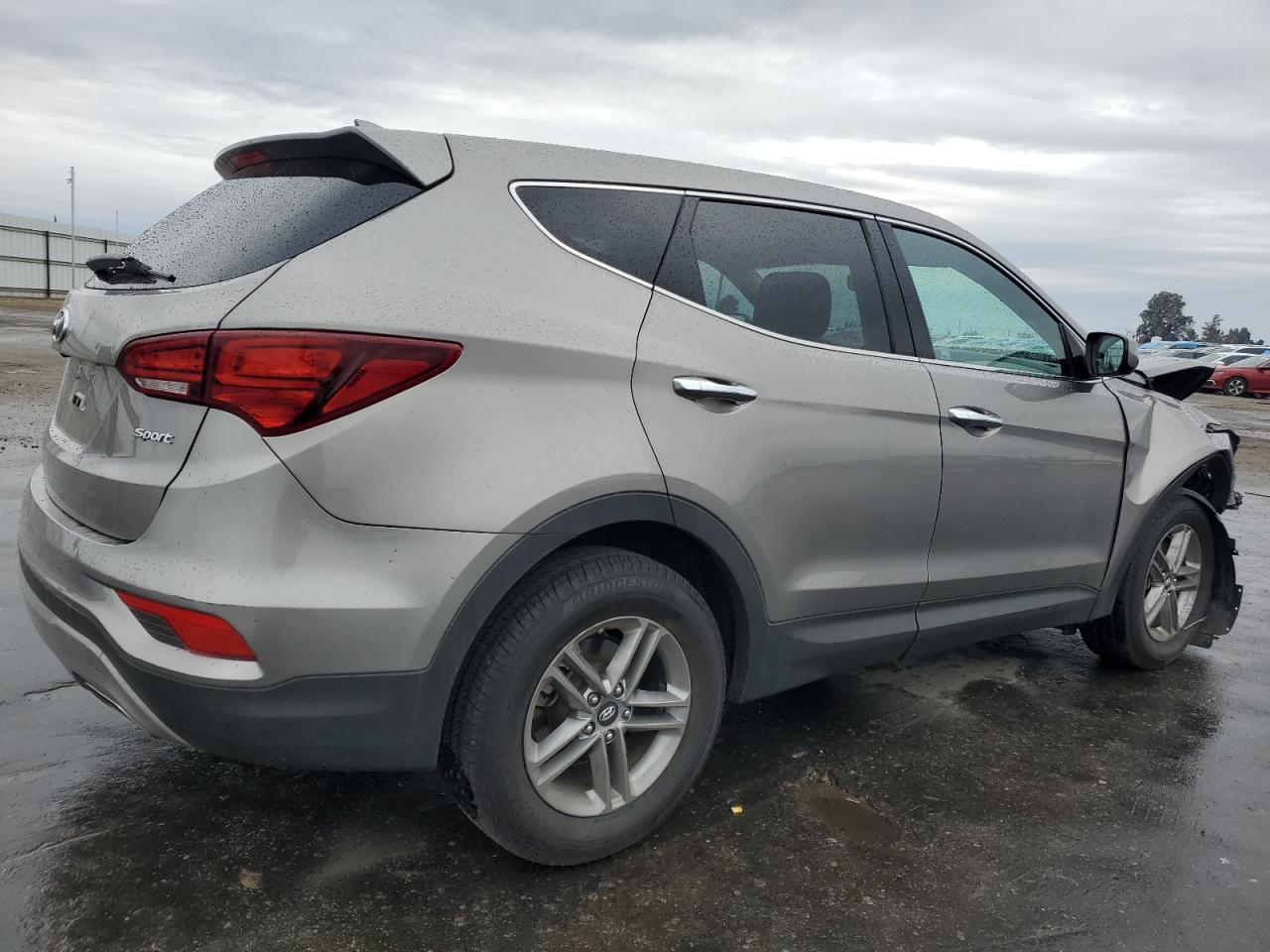 2017 Hyundai Santa Fe VIN 5XYZT3LB2HG383734 Copart auction photo, front end / side damage thumbnail 3