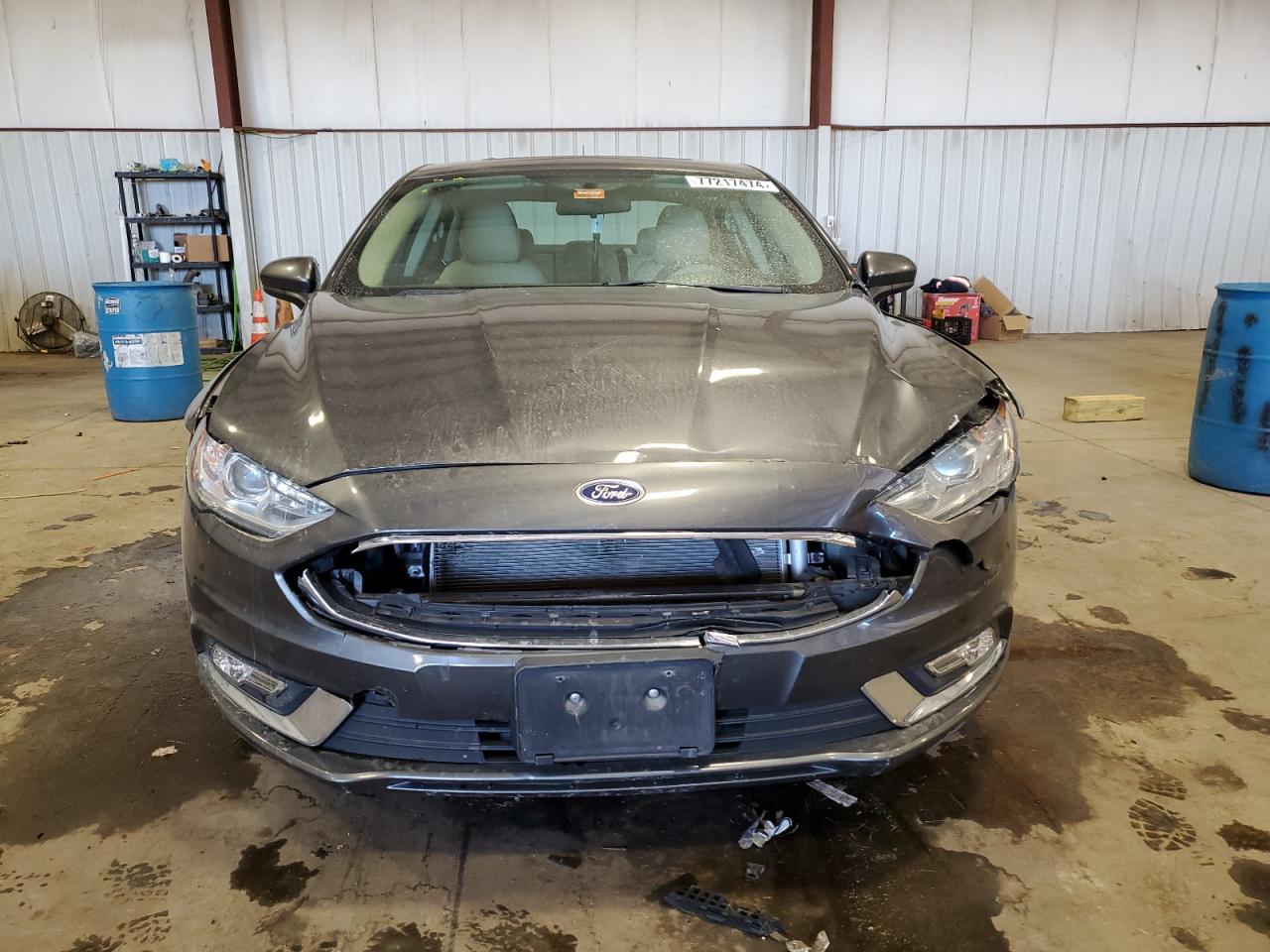 2017 Ford Fusion VIN 3FA6P0UU2HR136070 Copart auction photo, front end / side damage thumbnail 5