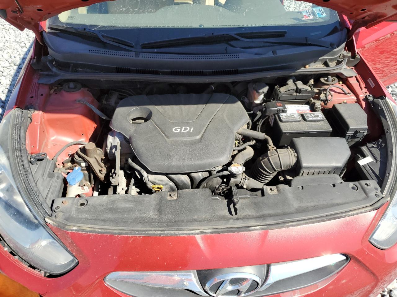 2013 Hyundai Accent VIN KMHCU4AE1DU338326 Copart auction photo, front end / rear end damage thumbnail 11