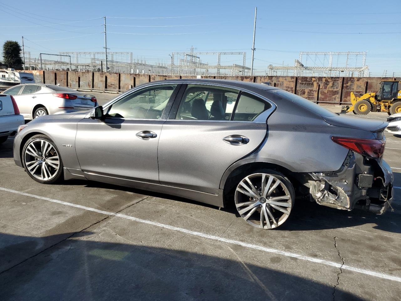 2018 Infiniti Q50 VIN JN1AV7AP1JM160041 Copart auction photo, rear end / all over damage thumbnail 2
