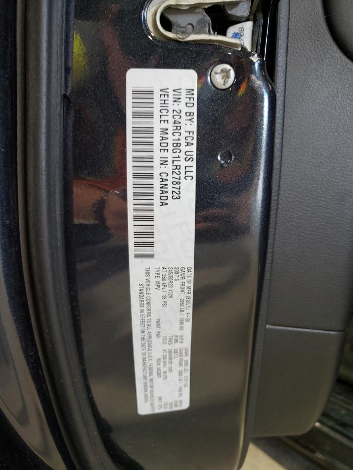 2020 Chrysler Pacifica VIN 2C4RC1BG1LR278723 Copart auction photo, front end / side damage thumbnail 14