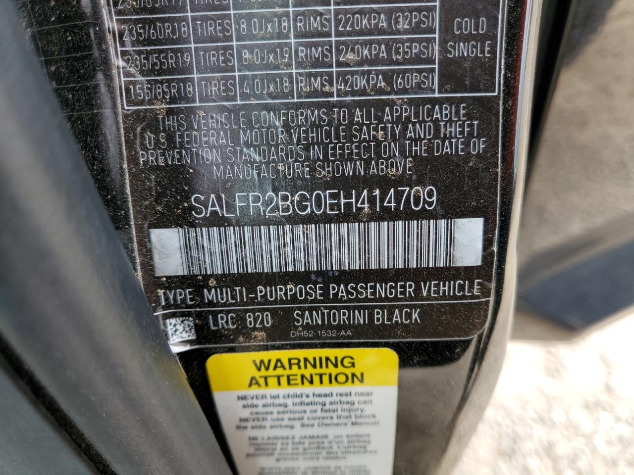 2014 Land Rover LR2 VIN SALFR2BG0EH414709 Copart auction photo, front end damage thumbnail 15
