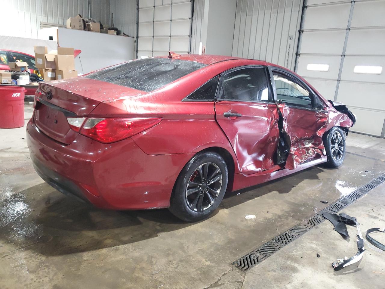 2014 Hyundai Sonata VIN 5NPEB4AC1EH913344 Copart auction photo, side damage thumbnail 3