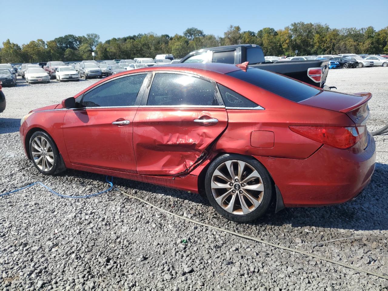 2012 Hyundai Sonata VIN 5NPEC4AC9CH490622 Copart auction photo, side / rear end damage thumbnail 2