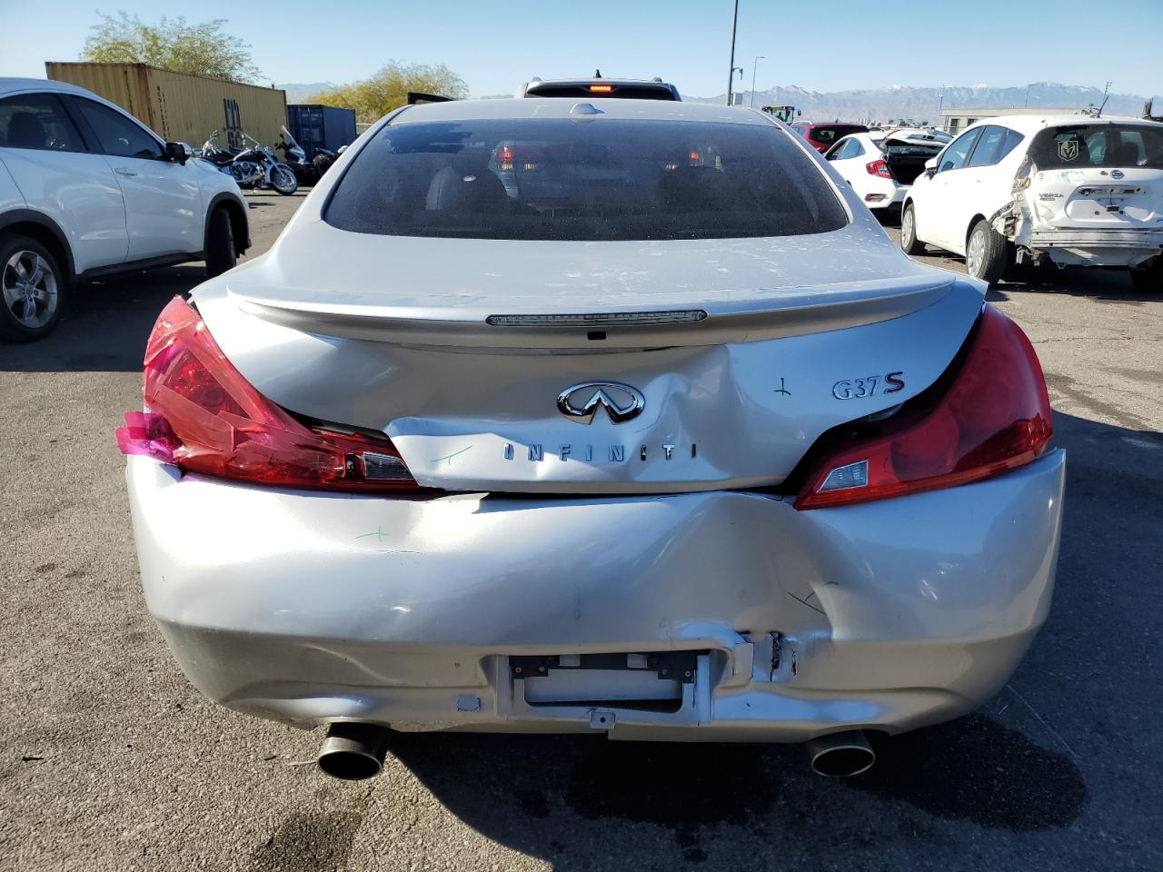 2008 Infiniti G VIN JNKCV64E98M121426 Copart auction photo, rear end damage thumbnail 6