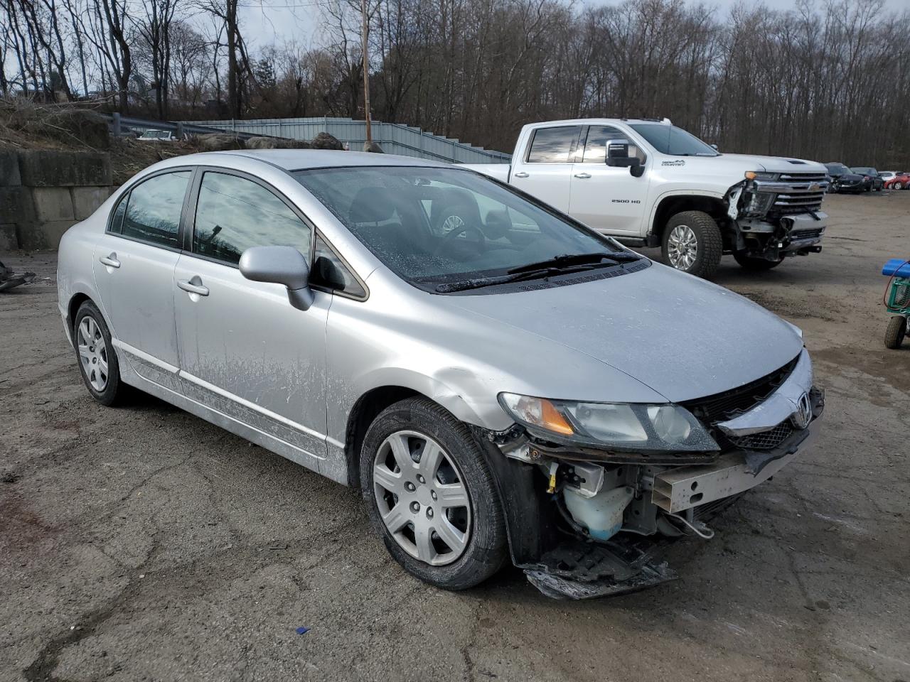 2009 Honda Civic VIN 2HGFA16569H545890 Copart auction photo, front end / side damage thumbnail 4