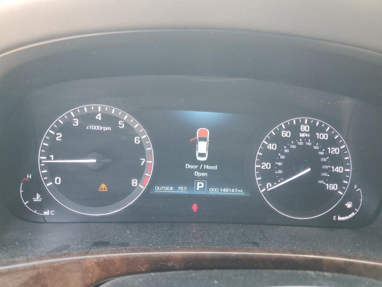 2014 Hyundai Equus VIN KMHGH4JH1EU090936 Copart auction photo, front end / rear end damage thumbnail 9