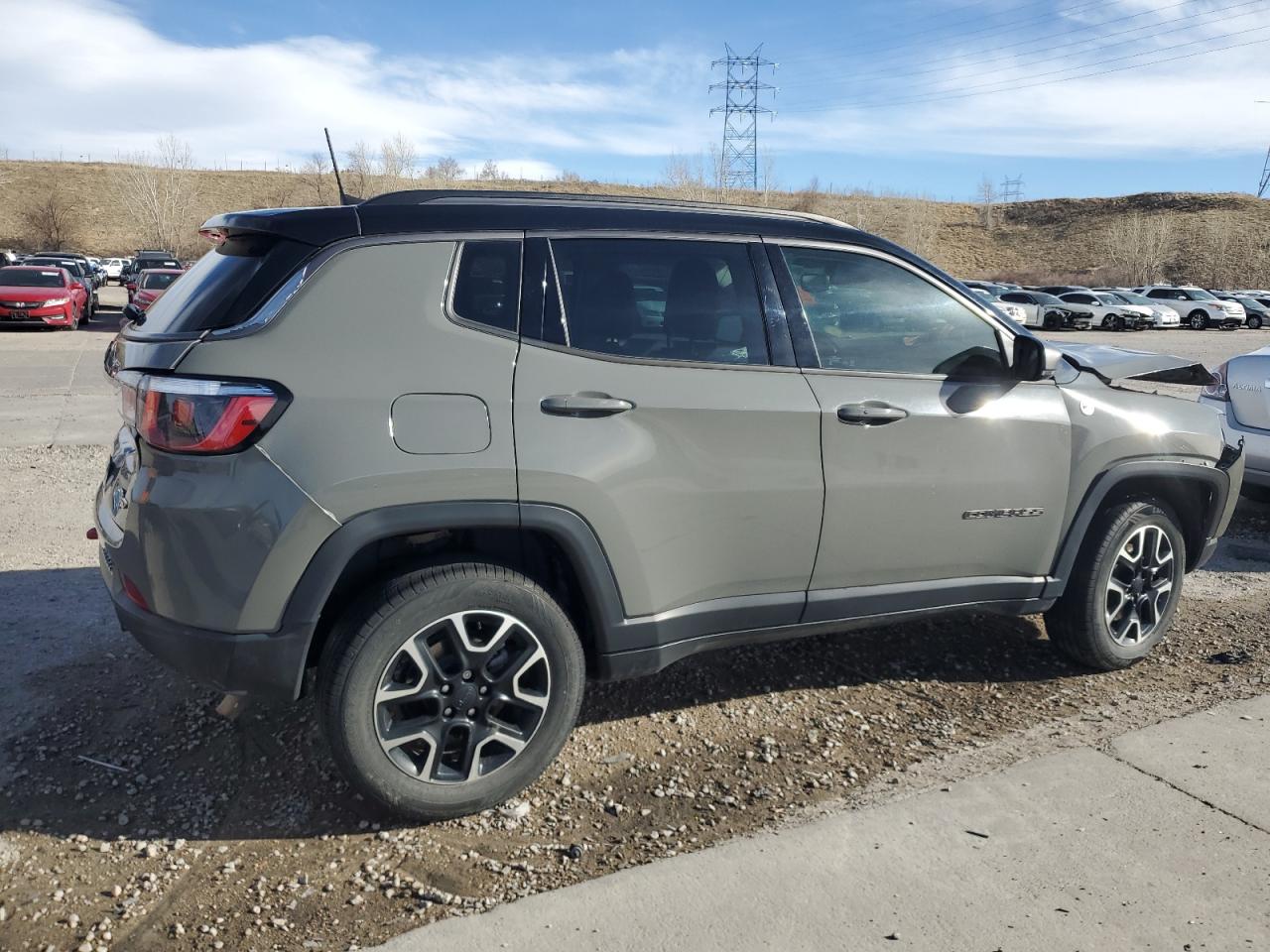 2020 Jeep Compass VIN 3C4NJDDB9LT123146 Copart auction photo, front end / rear end damage thumbnail 3
