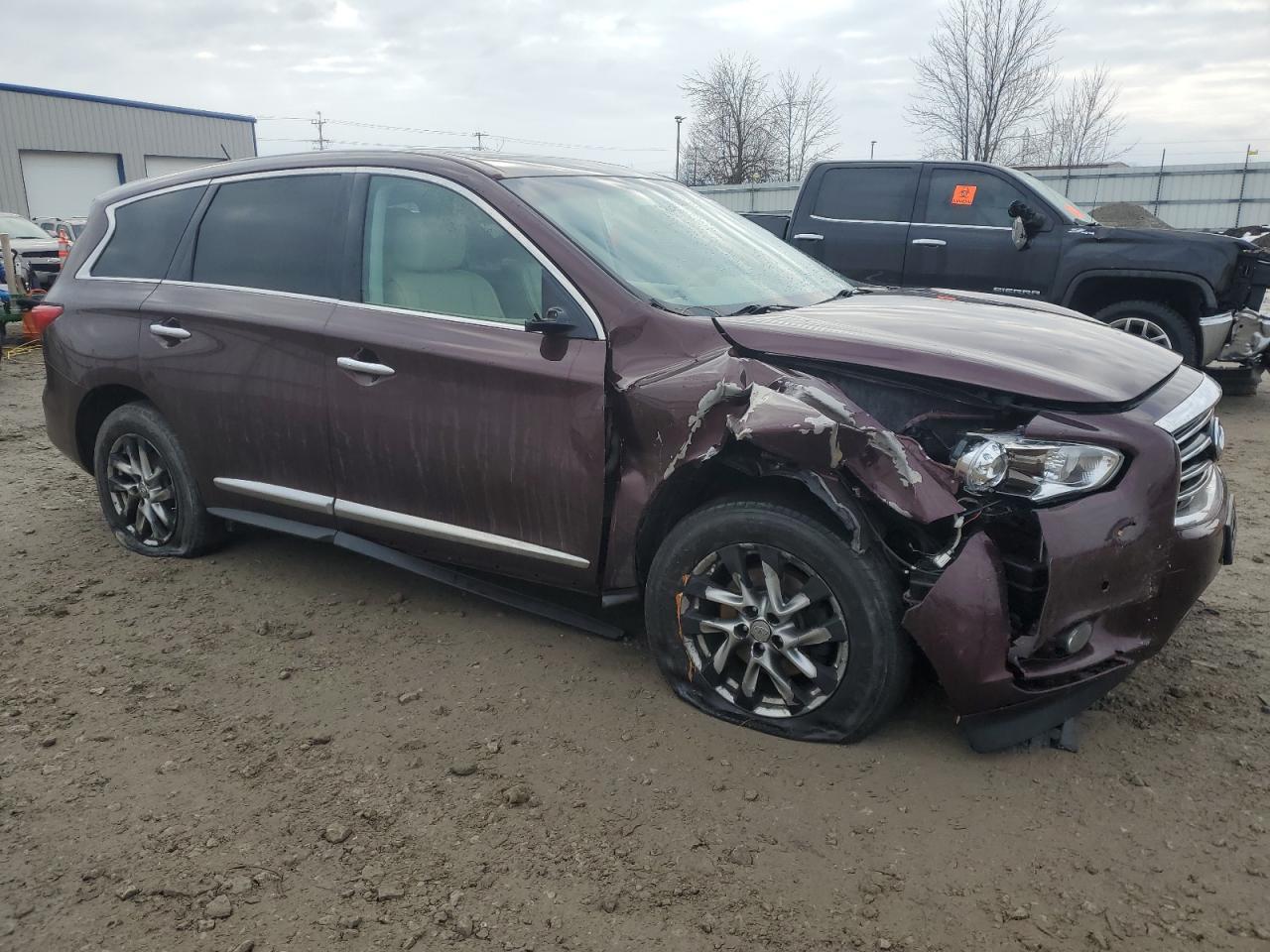 2013 Infiniti JX VIN 5N1AL0MM7DC300370 Copart auction photo, front end damage thumbnail 4