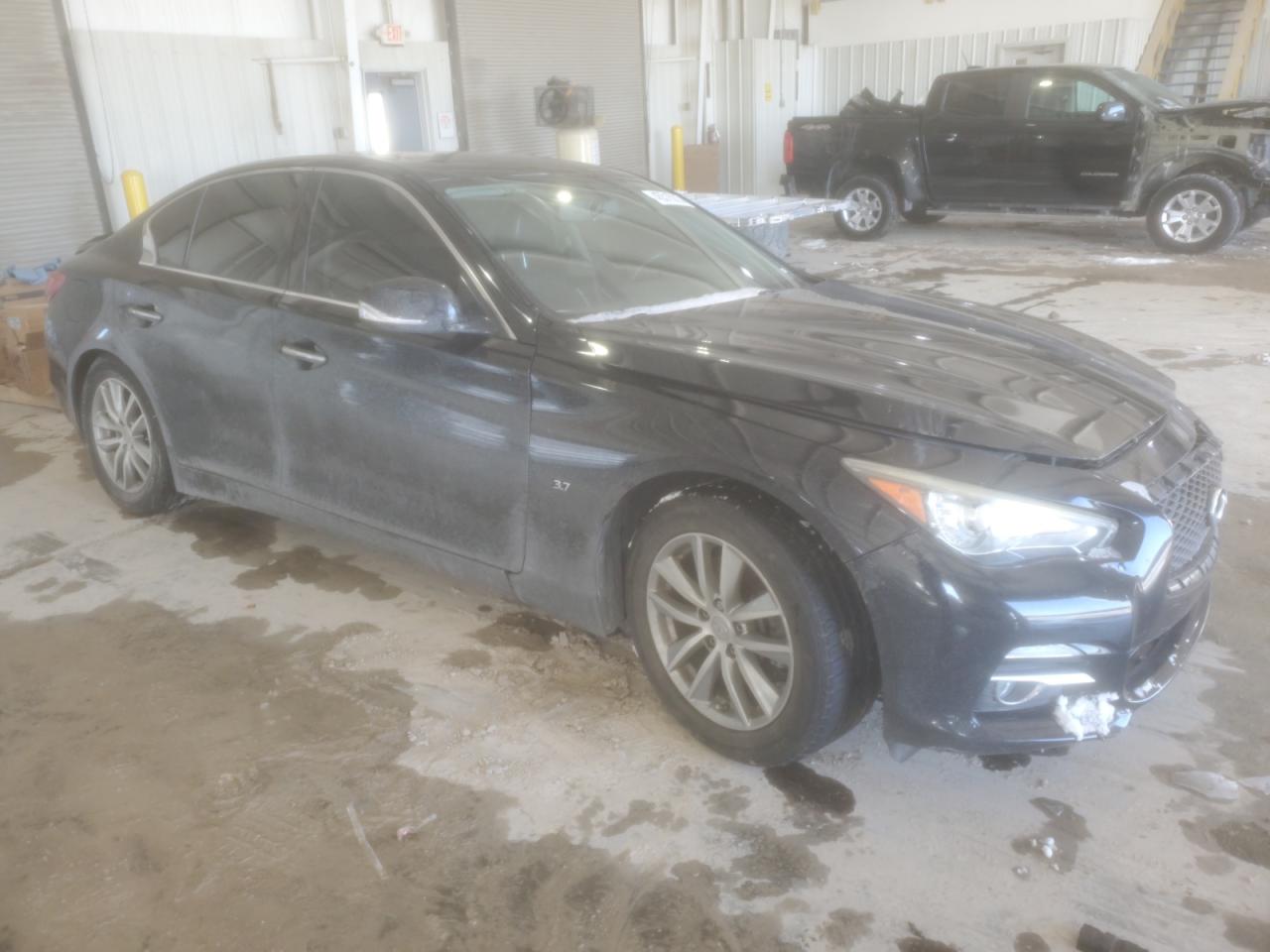 2015 Infiniti Q50 VIN JN1BV7AP1FM340177 Copart auction photo, front end / undercarriage damage thumbnail 4
