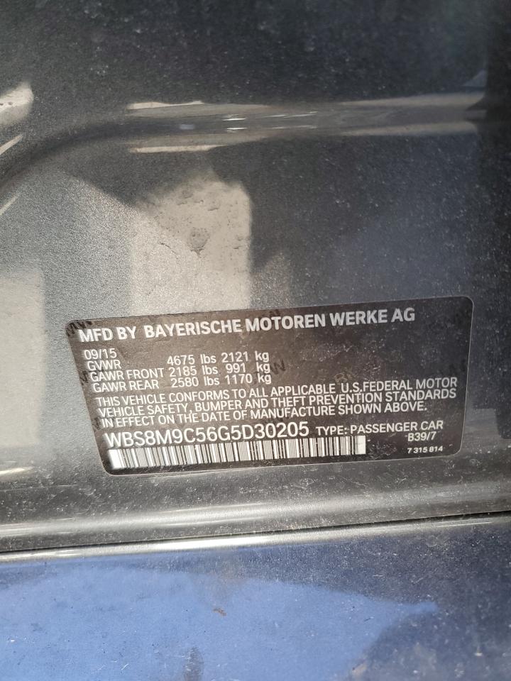 2016 BMW M3 VIN WBS8M9C56G5D30205 Copart auction photo, all over damage thumbnail 12