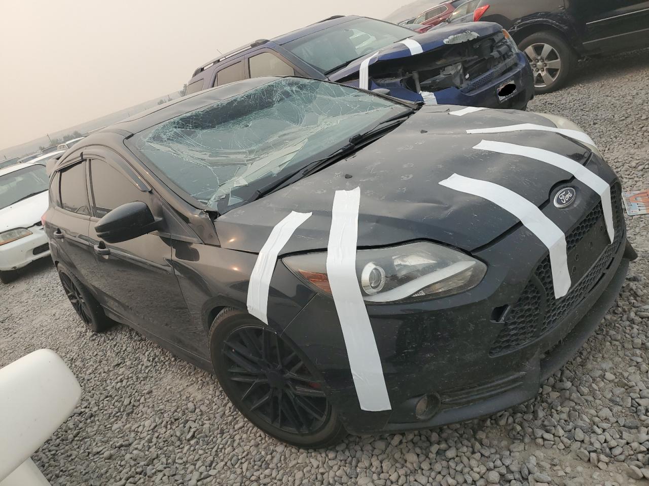 2014 Ford Focus VIN 1FADP3L9XEL142814 Copart auction photo, front end damage thumbnail 4