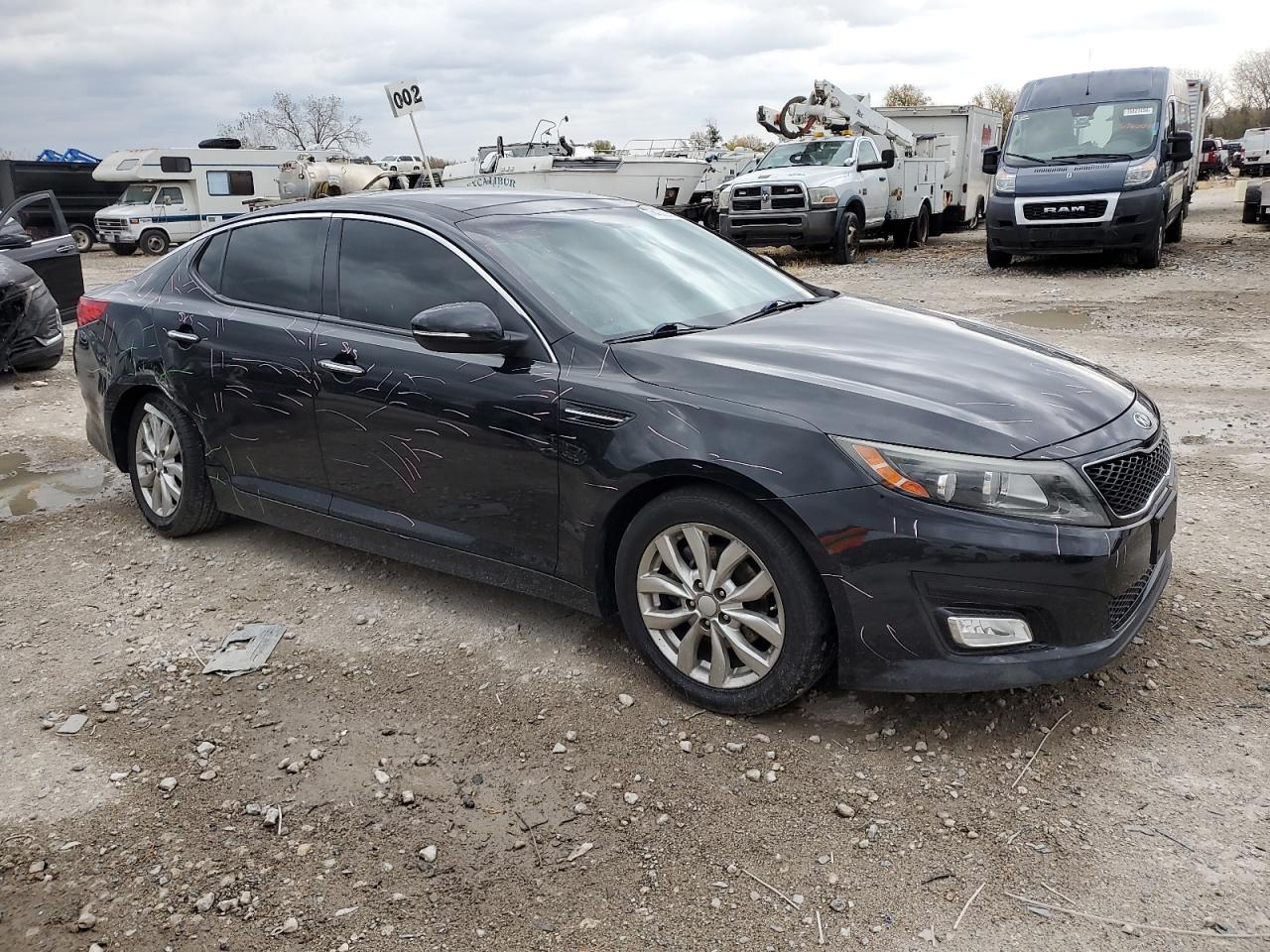 2014 KIA Optima VIN 5XXGN4A78EG293879 Copart auction photo, all over damage thumbnail 4