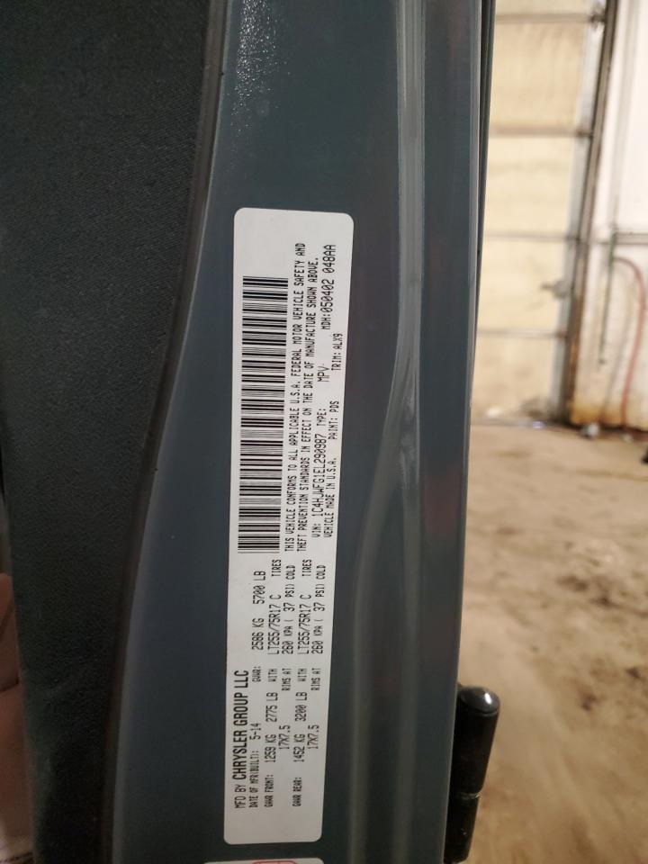 2014 Jeep Wrangler VIN 1C4HJWFG1EL290987 Copart auction photo, rear end / side damage thumbnail 12