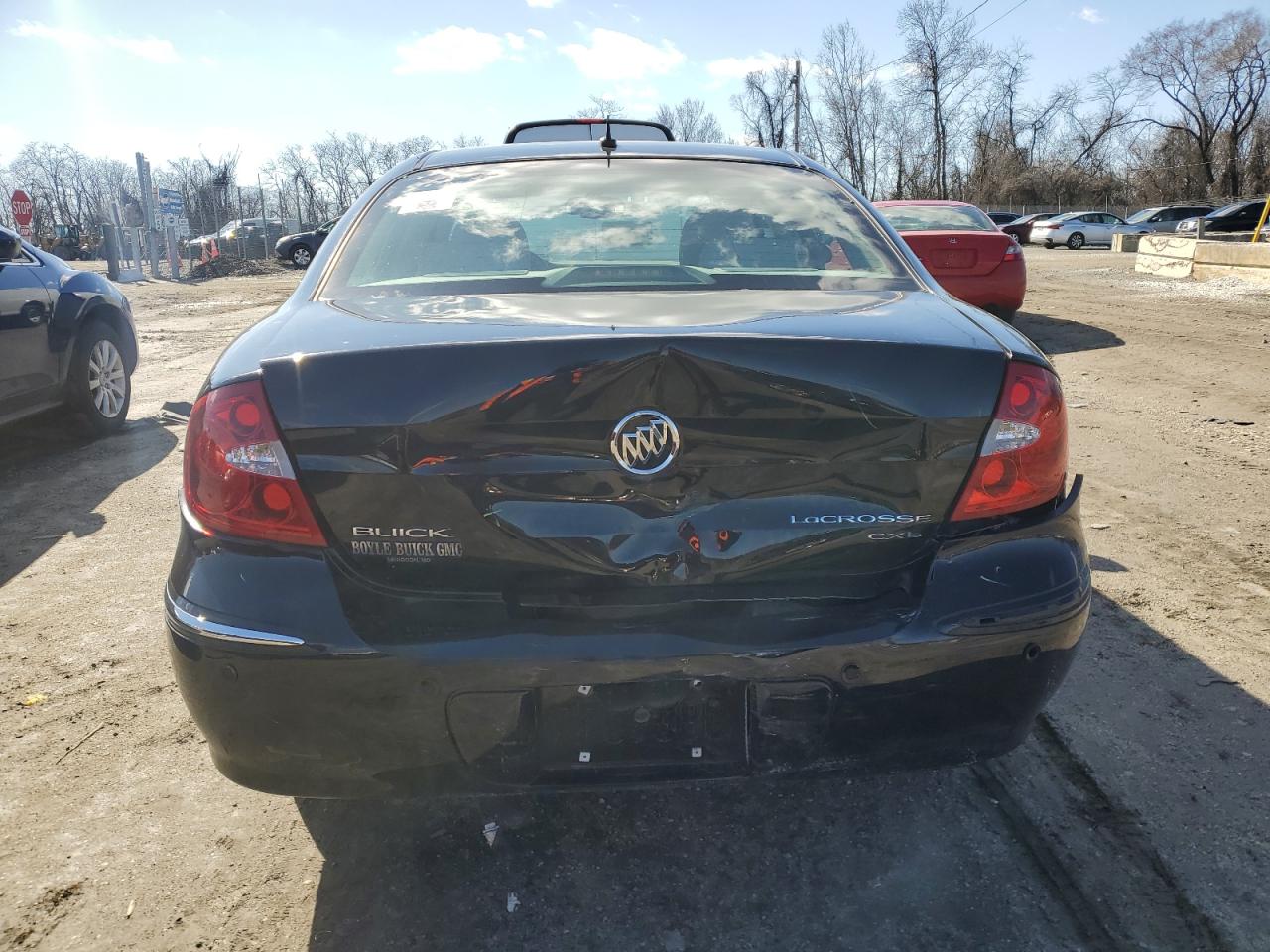 2008 Buick LaCrosse VIN 2G4WD582781156677 Copart auction photo, front end / rear end damage thumbnail 6