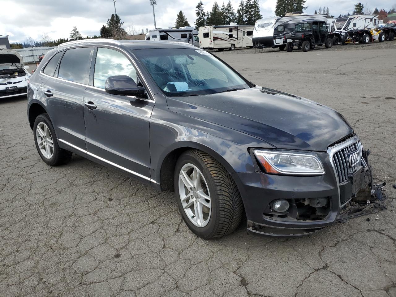 2015 Audi Q5 VIN WA1VMAFP3FA070383 Copart auction photo, front end damage thumbnail 4
