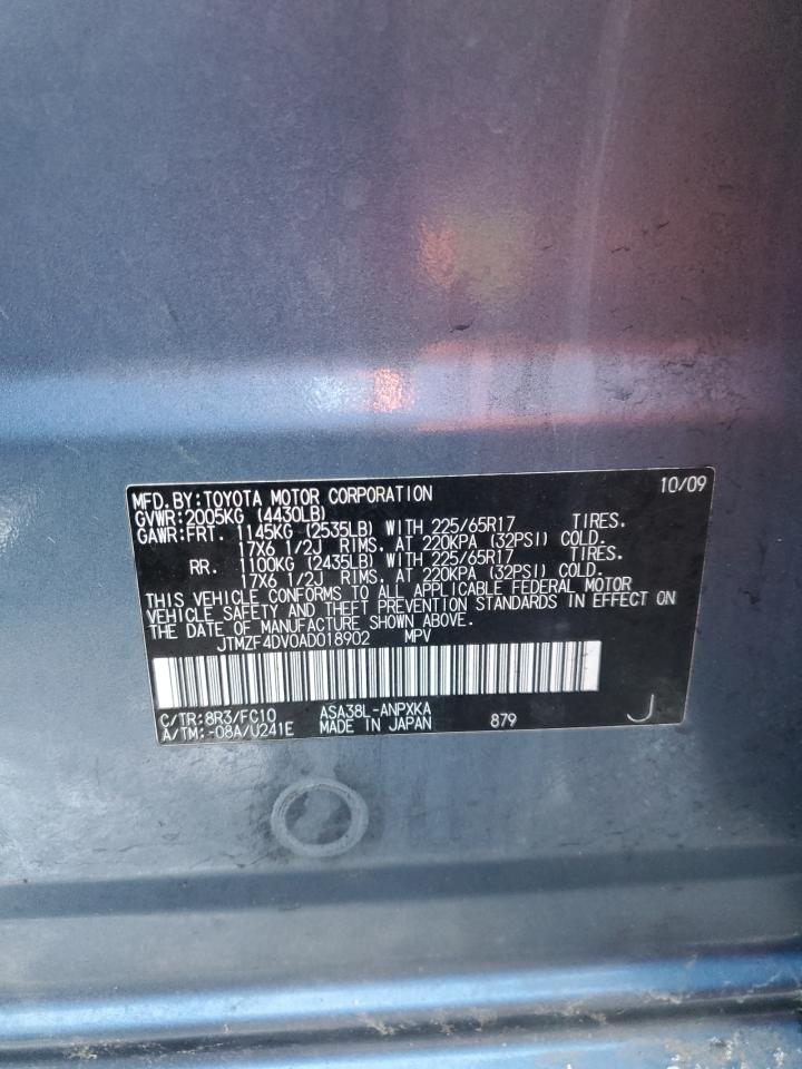 2010 Toyota RAV 4 VIN JTMZF4DV0AD018902 Copart auction photo, front end damage thumbnail 15