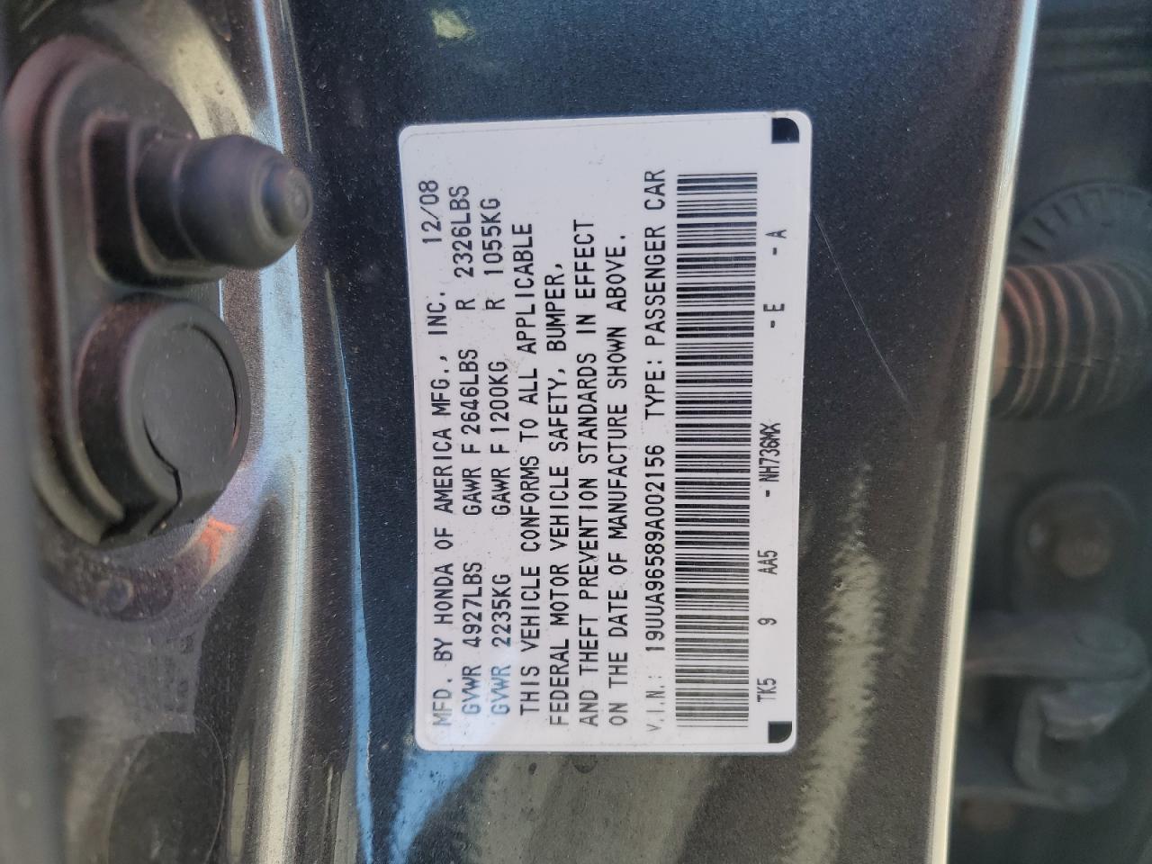 2009 Acura TL VIN 19UUA96589A002156 Copart auction photo, all over damage thumbnail 12