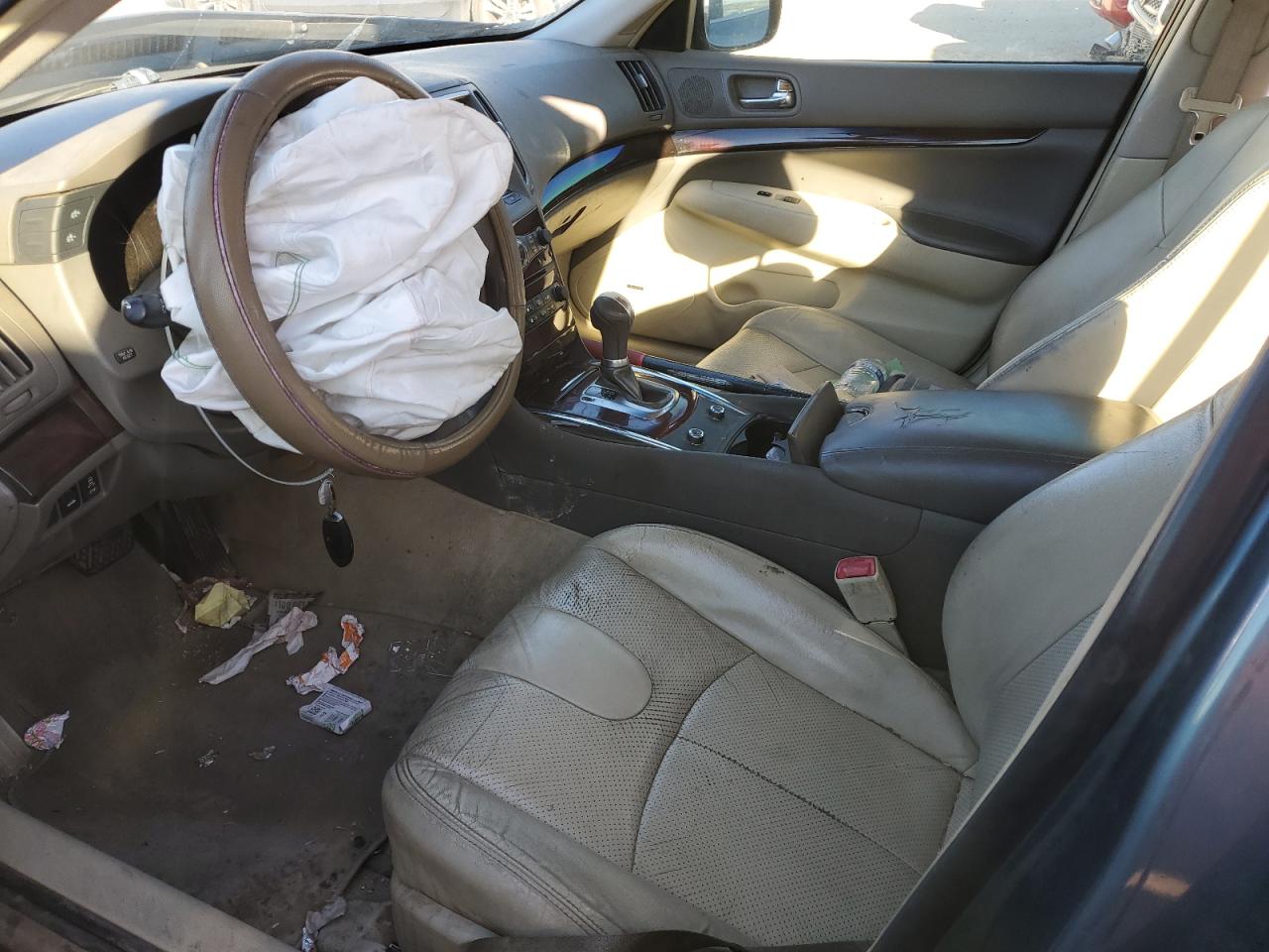 2010 Infiniti G VIN JN1CV6AP5AM408570 Copart auction photo, front end / frame damage damage thumbnail 7