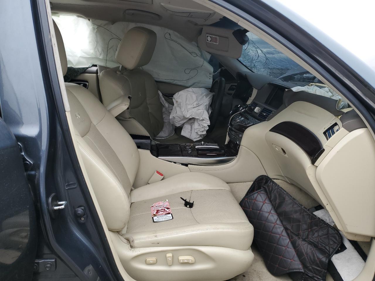 2012 Infiniti M VIN JN1BY1ARXCM390674 Copart auction photo, front end / side damage thumbnail 7