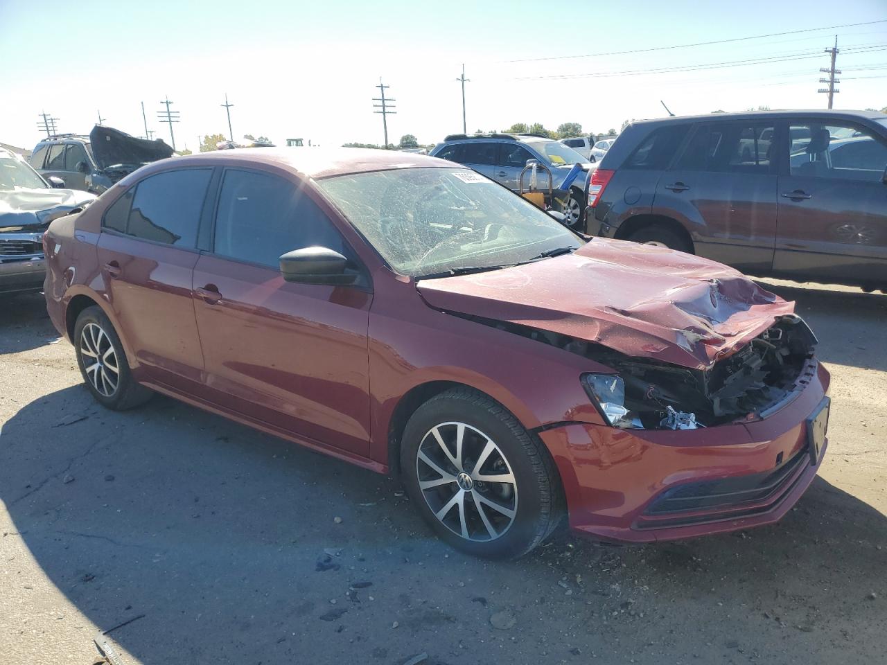 2016 Volkswagen Jetta VIN 3VWD67AJ4GM319650 Copart auction photo, front end / top/roof damage thumbnail 4