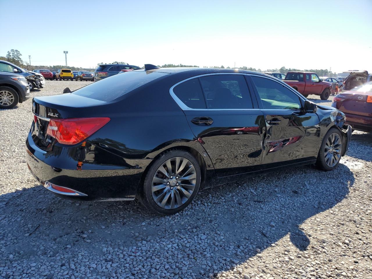 2016 Acura RLX VIN JH4KC1F97GC000032 Copart auction photo, side / front end damage thumbnail 3