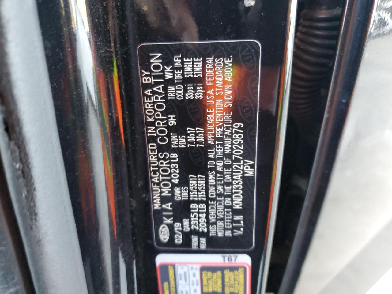 2020 KIA Soul VIN KNDJ33AU2L7029879 Copart auction photo, front end damage thumbnail 12