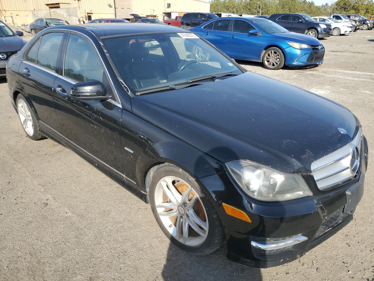 2012 Mercedes-Benz C-klasse VIN WDDGF4HB9CR197105 Copart auction photo, front end damage thumbnail 4