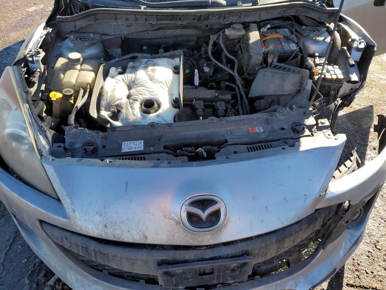 2012 Mazda 3 VIN JM1BL1V5XC1580575 Copart auction photo, front end / side damage thumbnail 12
