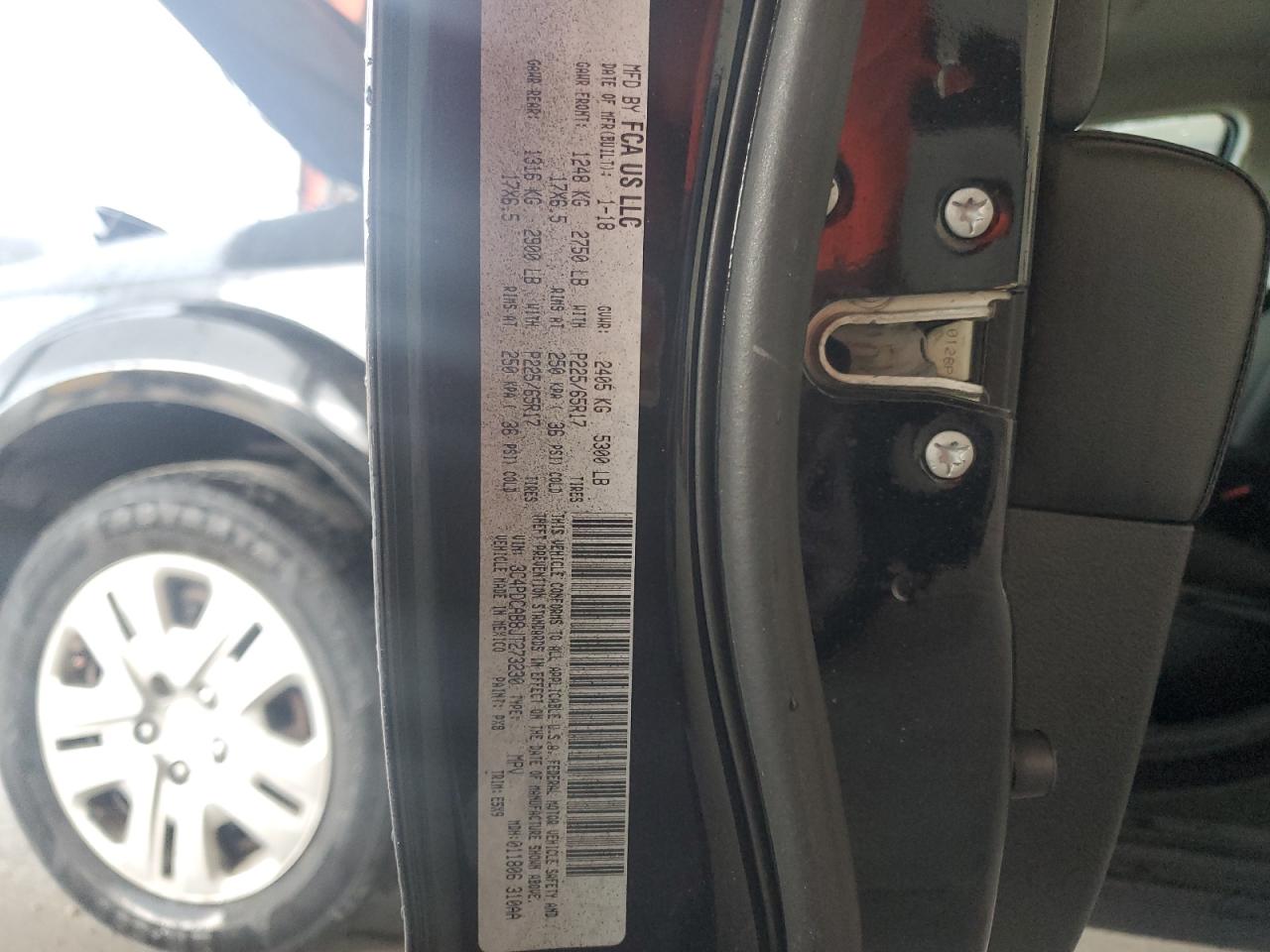 2018 Dodge Journey VIN 3C4PDCAB8JT273230 Copart auction photo, normal wear / minor dent/scratches damage thumbnail 13