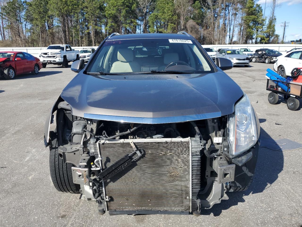 2012 Cadillac SRX VIN 3GYFNBE38CS600749 Copart auction photo, front end damage thumbnail 5