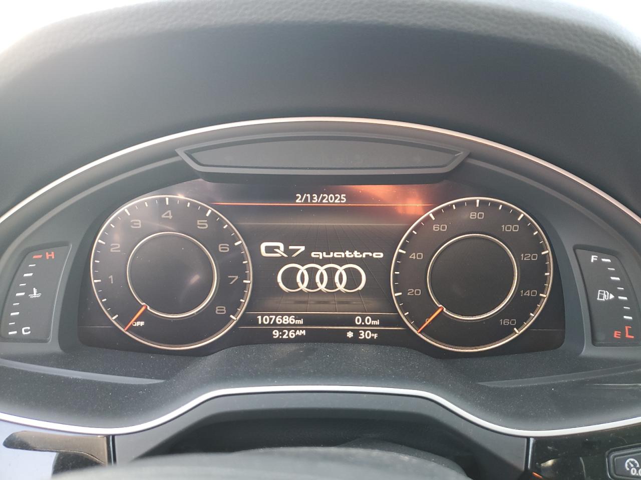 2017 Audi Q7 VIN WA1LAAF73HD002389 Copart auction photo, rear end damage thumbnail 9