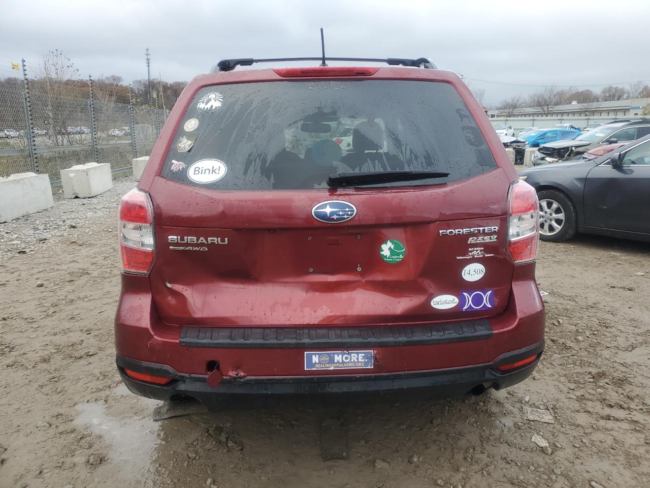 2015 Subaru Forester VIN JF2SJADC4FH576010 Copart auction photo, front end / rear end damage thumbnail 6