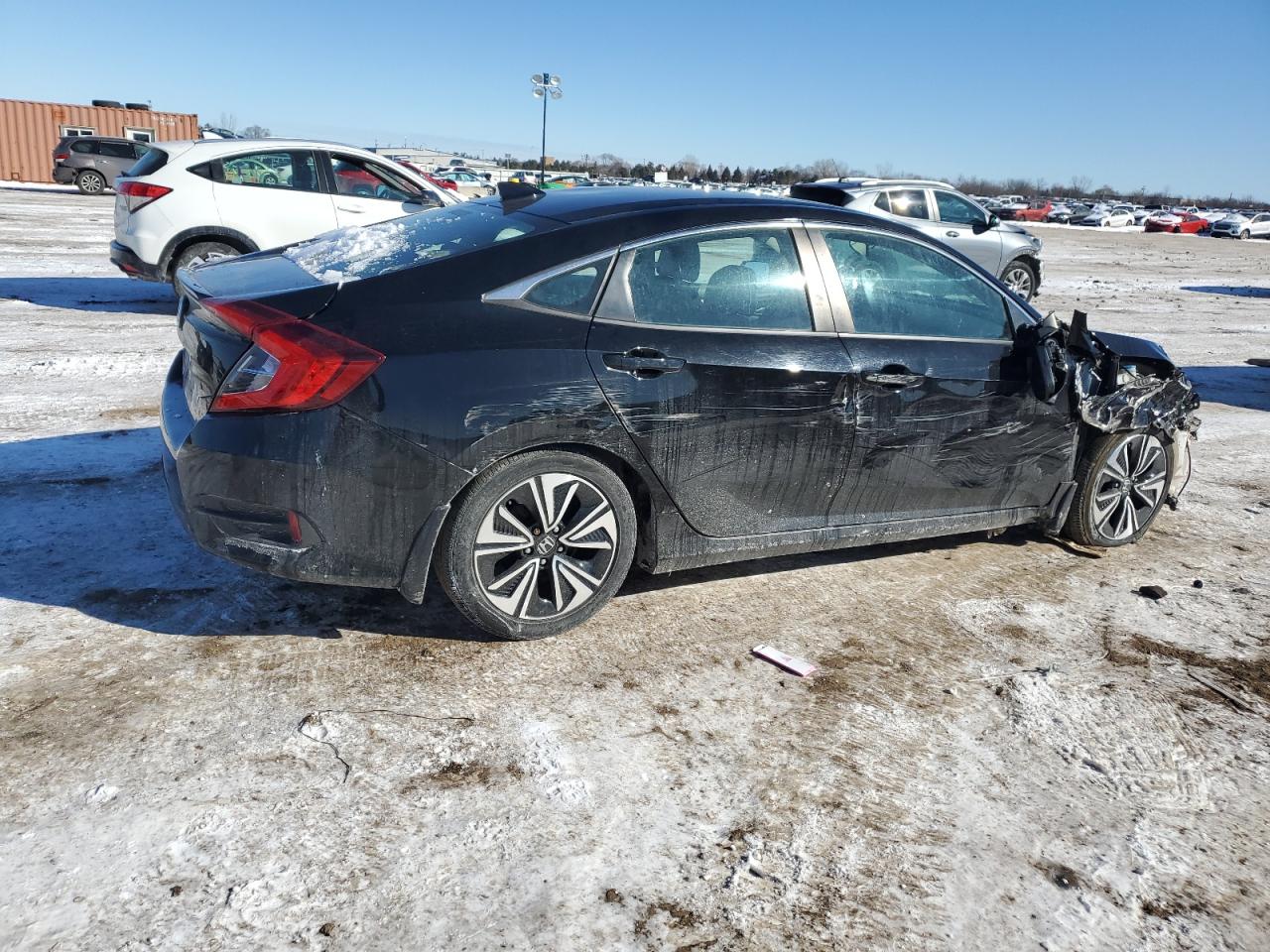 2017 Honda Civic VIN 19XFC1F78HE019345 Copart auction photo, front end / side damage thumbnail 3