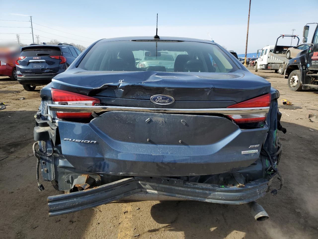 2018 Ford Fusion VIN 3FA6P0HD6JR256339 Copart auction photo, rear end damage thumbnail 6