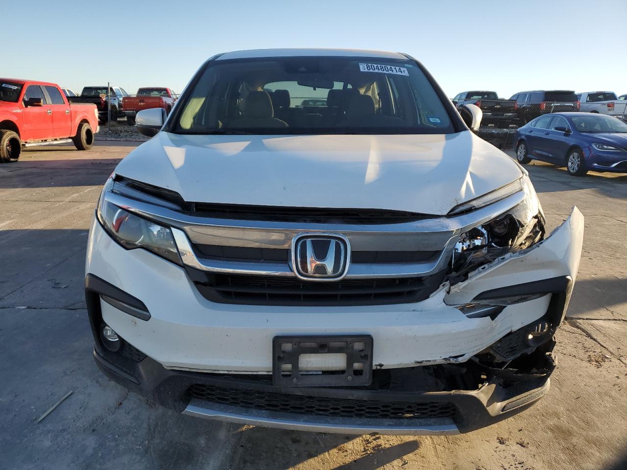 2021 Honda Pilot VIN 5FNYF5H33MB029870 Copart auction photo, front end damage thumbnail 5
