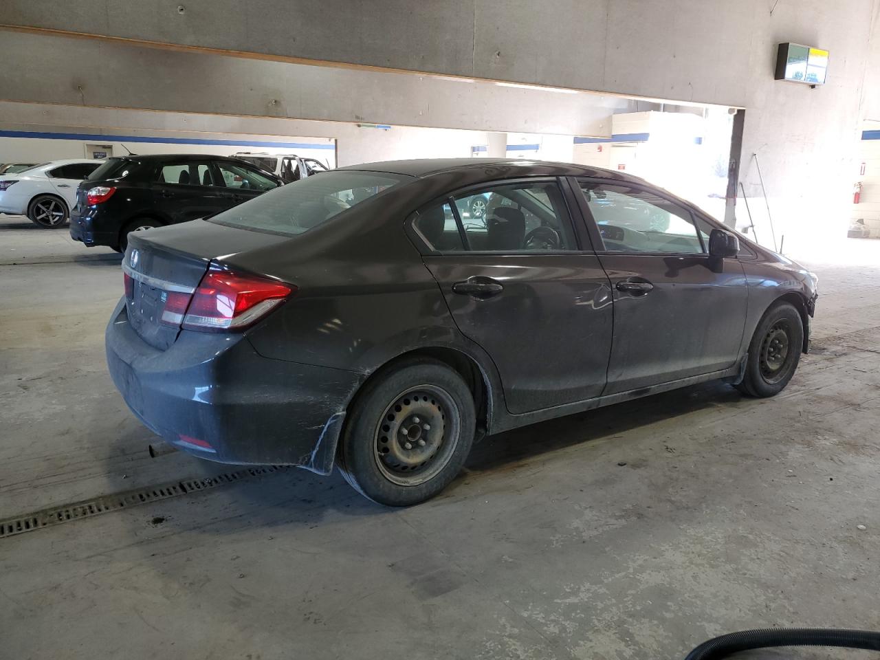 2013 Honda Civic VIN 2HGFB2F56DH513971 Copart auction photo, front end / side damage thumbnail 3