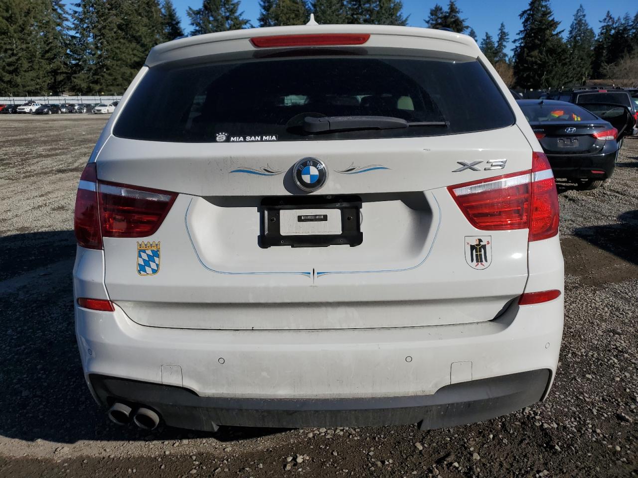2016 BMW X3 VIN 5UXWX7C51G0K36008 Copart auction photo, front end damage thumbnail 6