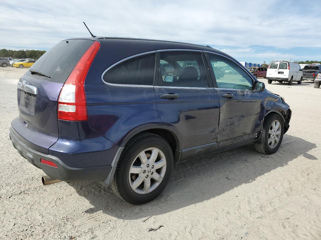 2009 Honda CR-V VIN 5J6RE38539L018203 Copart auction photo, side / front end damage thumbnail 3