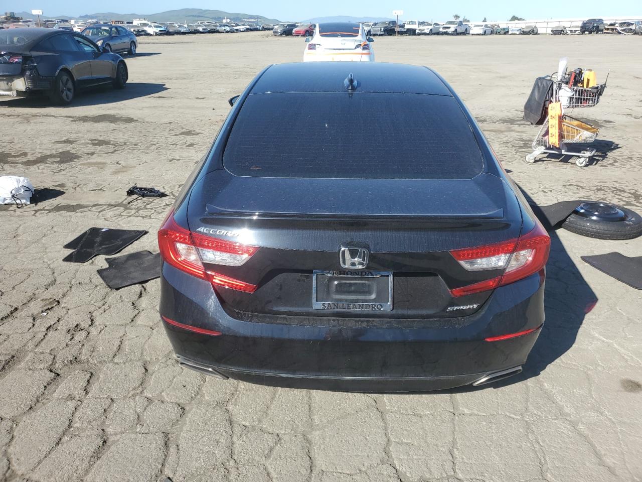 2021 Honda Accord VIN 1HGCV1F33MA070972 Copart auction photo, vandalism damage thumbnail 6