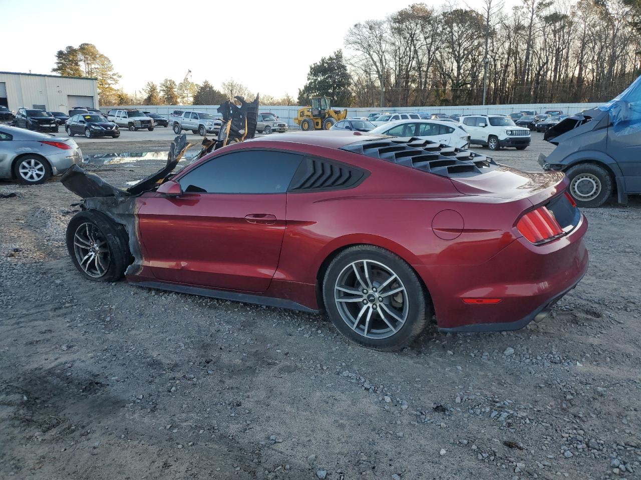 2015 Ford Mustang VIN 1FA6P8TH6F5344116 Copart auction photo, burn - engine damage thumbnail 2