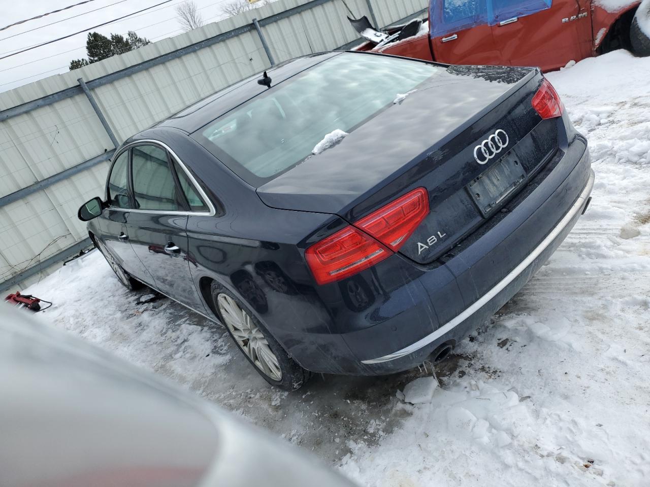 2014 Audi A8 VIN WAURGAFD9EN002114 Copart auction photo, front end / mechanical damage thumbnail 2