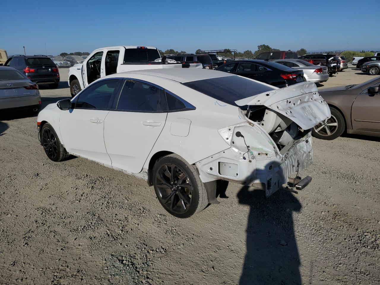 2021 Honda Civic VIN 2HGFC2F88MH507287 Copart auction photo, front end / rear end damage thumbnail 2